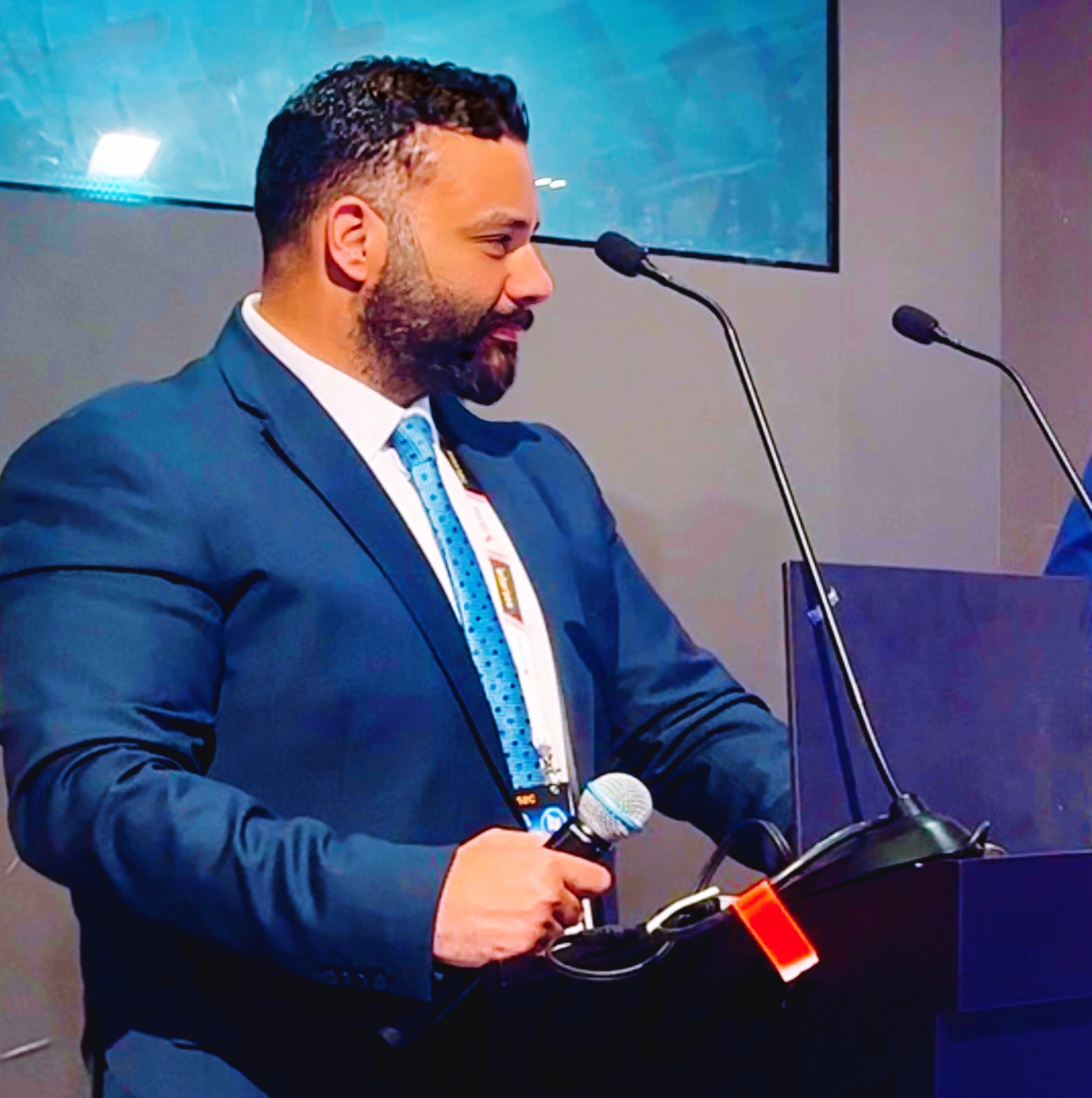 Mahmoud Elkady contributing to an executive panel discussion